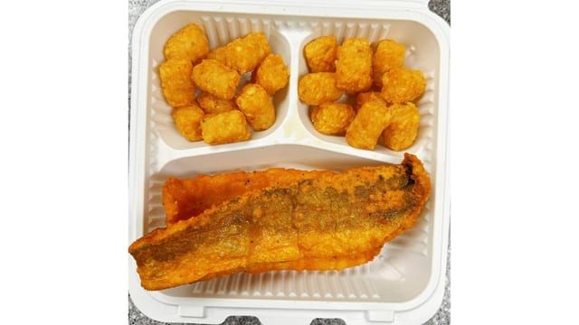 2 Whiting Fish & Potato Tots.