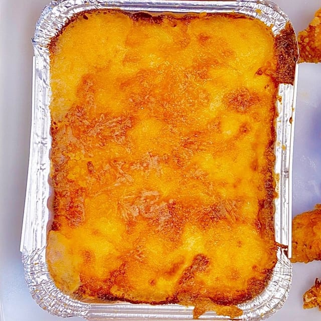 Homemade Baked Mac & Cheese.